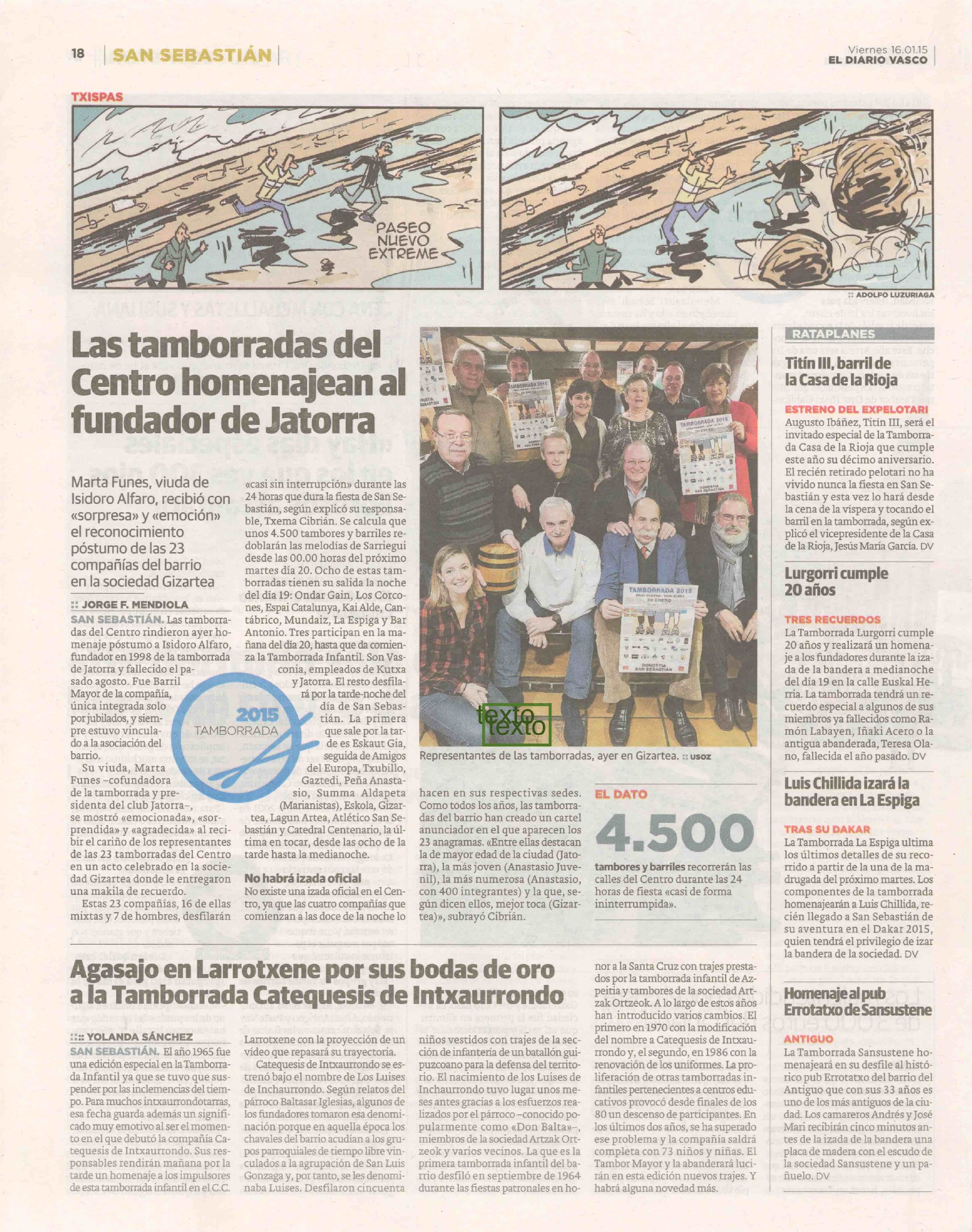 El Diario Vasco - 16 de enero de 2015